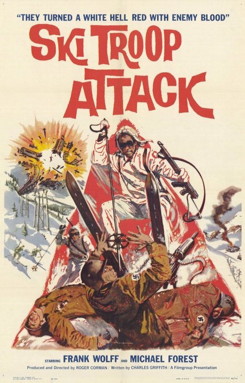Обложка (Постер) Атака горнолыжной бригады / Ski Troop Attack (1960) SATRip
