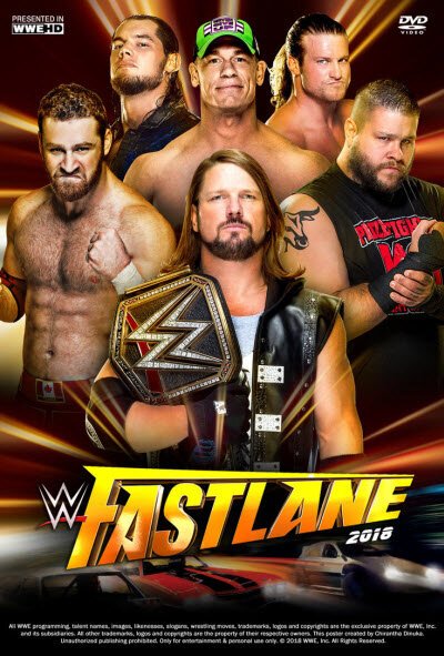 Обложка (Постер) WWE Полоса обгона / WWE Fastlane (2018) HDRip
