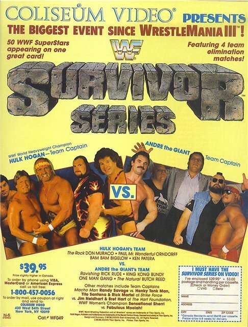 Обложка (Постер) WWF Серии на выживание / Survivor Series (1987) SATRip