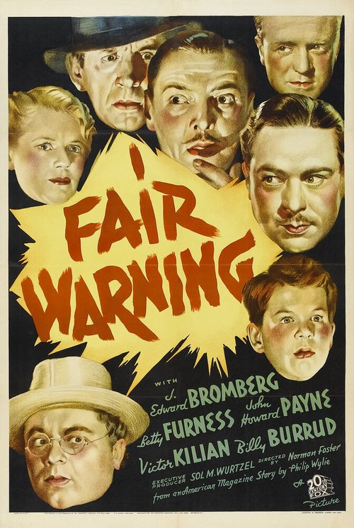 Обложка (Постер) Честное предупреждение / Fair Warning (1937) SATRip Обложка (Постер) Честное предупреждение / Fair Warning (1937) SATRip