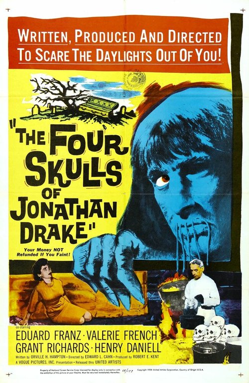 Обложка (Постер) Четыре черепа Джонатана Дрейка / The Four Skulls of Jonathan Drake (1959) SATRip