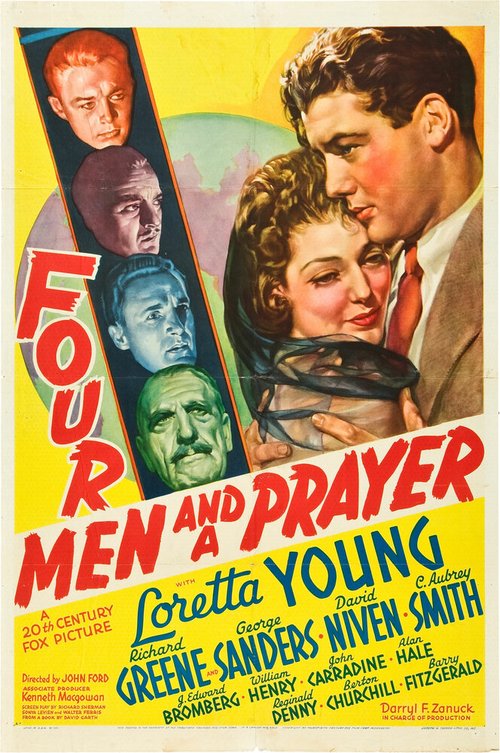 Обложка (Постер) Четверо человек и проситель / Four Men and a Prayer (1938) SATRip