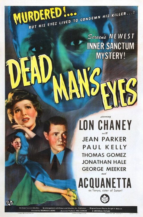 Обложка (Постер) Глаза мертвеца / Dead Man's Eyes (1944) SATRip