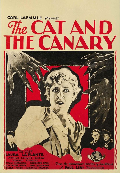 Обложка (Постер) Кот и канарейка / The Cat and the Canary (1927) SATRip