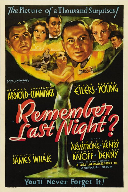Обложка (Постер) Remember Last Night? (1935) SATRip
