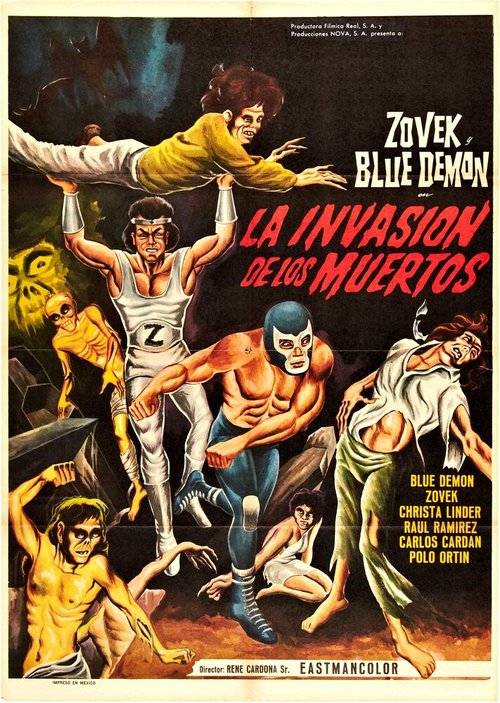 Обложка (Постер) Вторжение мертвецов / Blue Demon y Zovek en La invasión de los muertos (1973) SATRip Обложка (Постер) Вторжение мертвецов / Blue Demon y Zovek en La invasión de los muertos (1973) SATRip