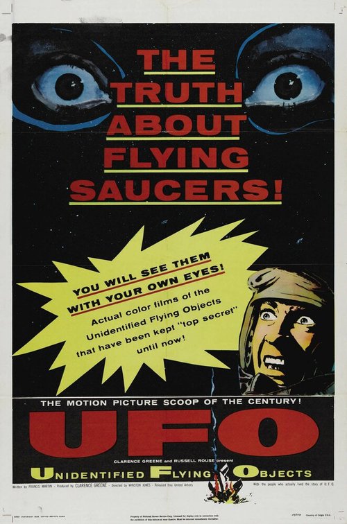 Обложка (Постер) Н.Л.О.: Истинная история летающих тарелок / Unidentified Flying Objects: The True Story of Flying Saucers (1956) SATRip