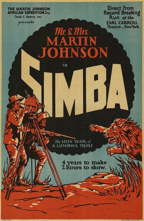 Обложка (Постер) Симба / Simba: The King of the Beasts (1928) SATRip