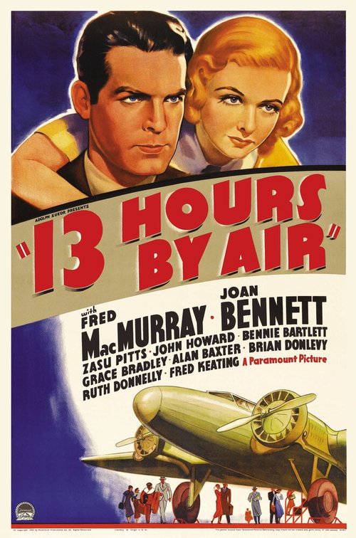 Обложка (Постер) 13 часов в воздухе / Thirteen Hours by Air (1936) SATRip