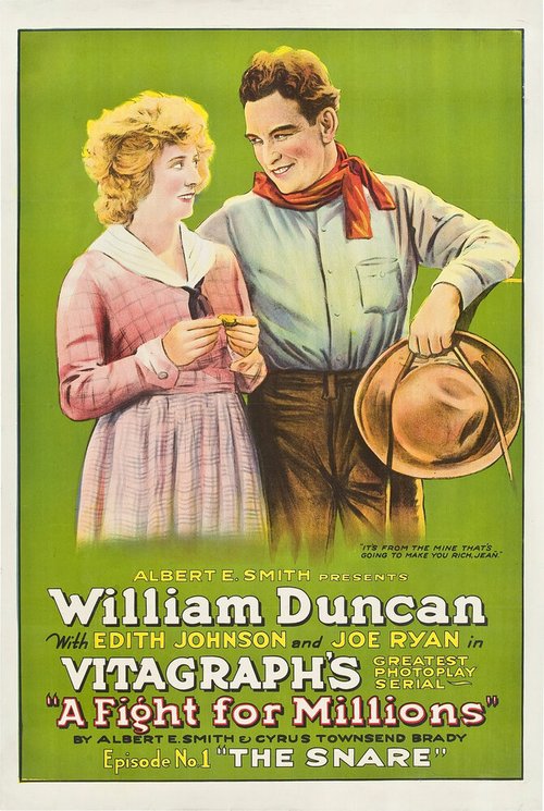 Обложка (Постер) A Fight for Millions: Episode No. 1, The Snare (1918) 