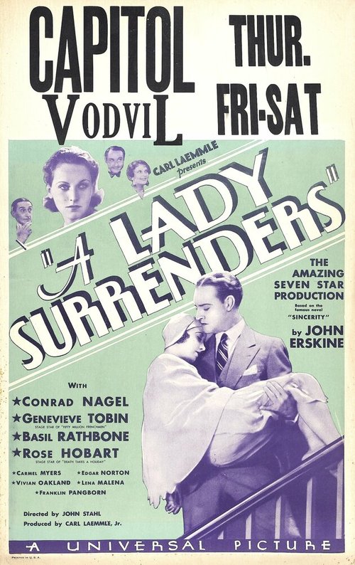 Обложка (Постер) A Lady Surrenders (1930) SATRip