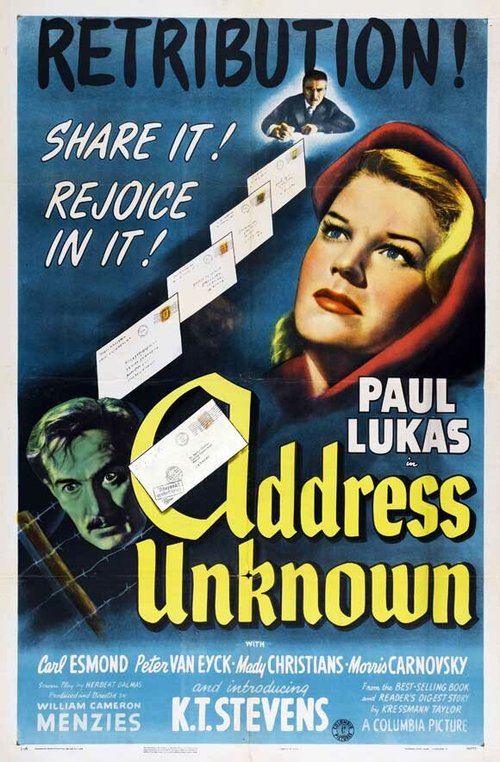 Обложка (Постер) Адрес неизвестен / Address Unknown (1944) SATRip Обложка (Постер) Адрес неизвестен / Address Unknown (1944) SATRip