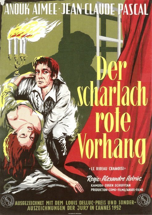 Обложка (Постер) Багряный занавес / Le rideau cramoisi (1953) SATRip Обложка (Постер) Багряный занавес / Le rideau cramoisi (1953) SATRip