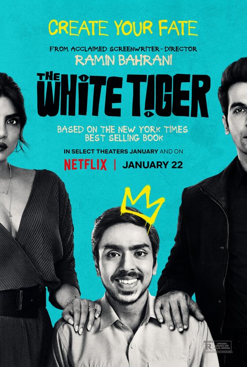 Обложка (Постер) Белый тигр / The White Tiger (2020) HDRip Обложка (Постер) Белый тигр / The White Tiger (2020) HDRip