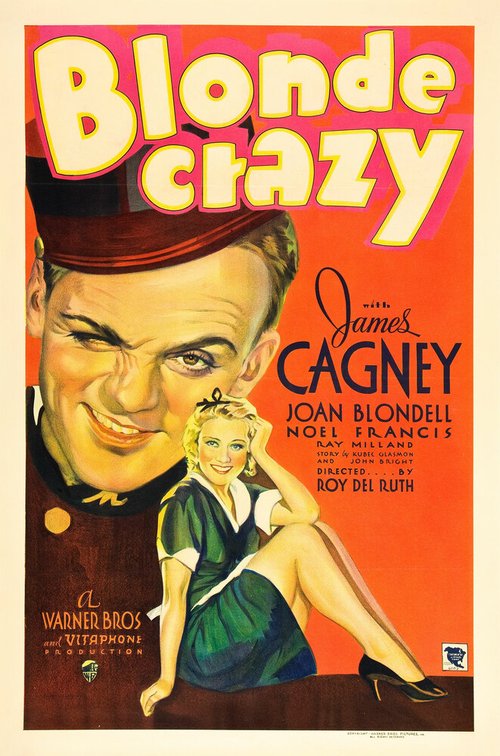 Обложка (Постер) Безумная блондинка / Blonde Crazy (1931) SATRip