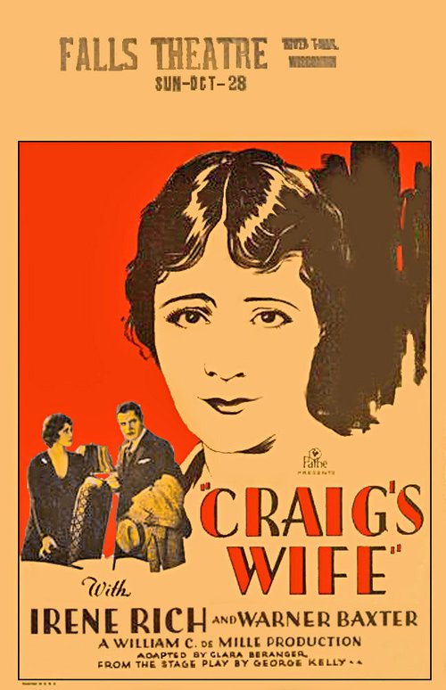 Обложка (Постер) Craig's Wife (1928) SATRip