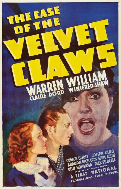 Обложка (Постер) Дело о бархатных коготках / The Case of the Velvet Claws (1936) SATRip