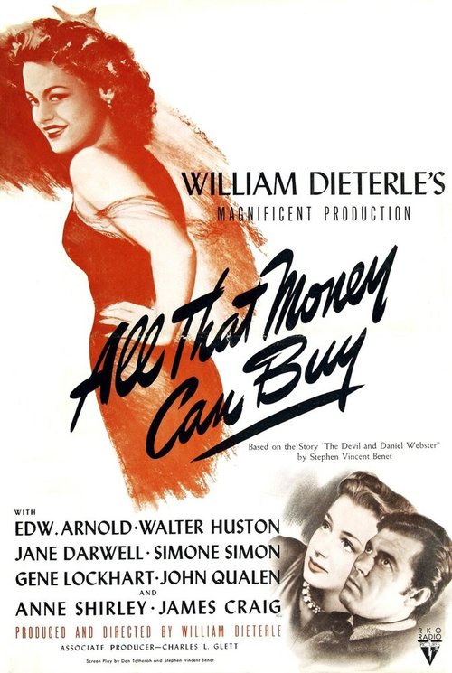 Обложка Дьявол и Дэниэл Уэбстер / All That Money Can Buy (1941) 
