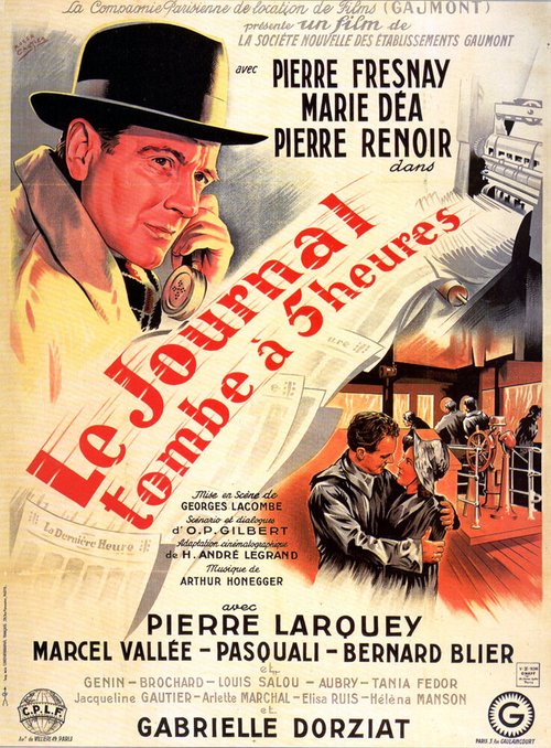 Обложка (Постер) Газета выходит в 5 часов / Le journal tombe à cinq heures (1942) SATRip Обложка (Постер) Газета выходит в 5 часов / Le journal tombe à cinq heures (1942) SATRip