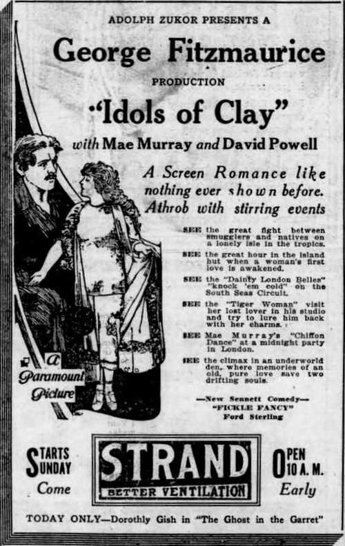 Обложка (Постер) Глиняные идолы / Idols of Clay (1920) SATRip