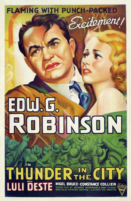 Обложка (Постер) Гром в городе / Thunder in the City (1937) SATRip