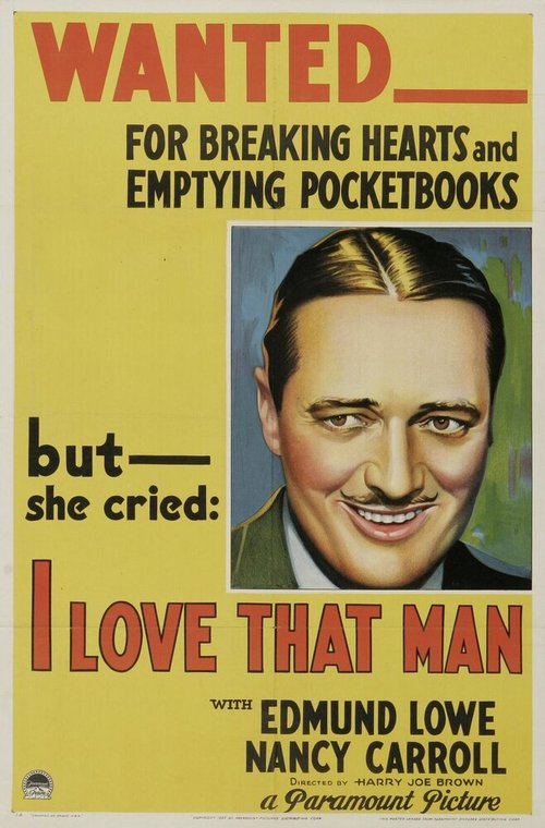Обложка (Постер) I Love That Man (1933) 