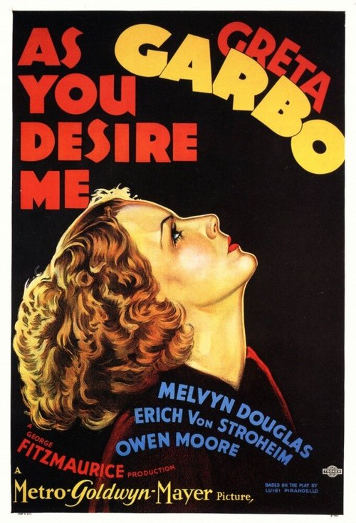 Обложка (Постер) Какой ты меня желаешь / As You Desire Me (1932) SATRip