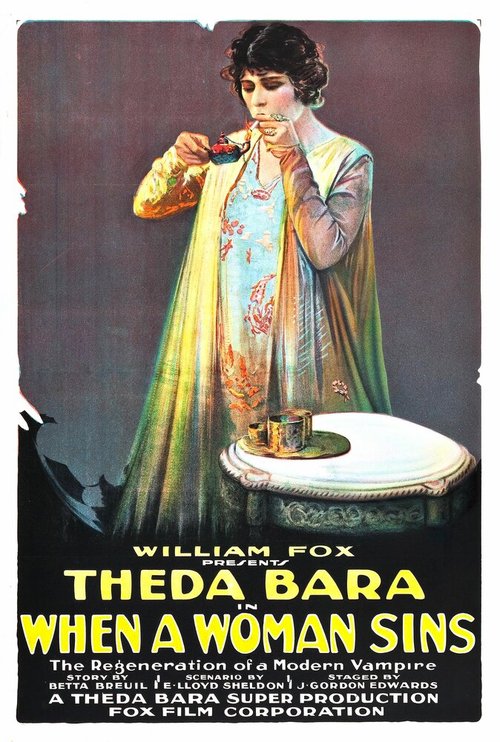 Обложка (Постер) Когда женщина грешит / When a Woman Sins (1918) 