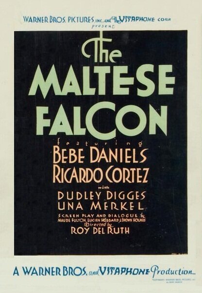 Обложка (Постер) Мальтийский сокол / The Maltese Falcon (1931) SATRip
