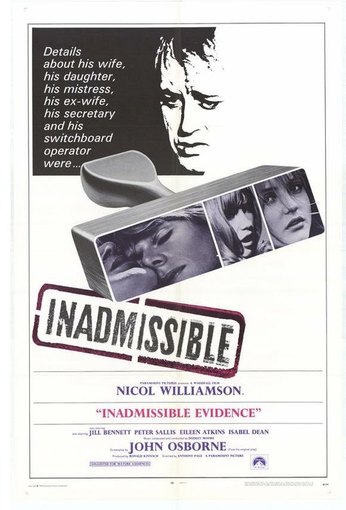 Обложка (Постер) Недопустимая улика / Inadmissible Evidence (1968) SATRip Обложка (Постер) Недопустимая улика / Inadmissible Evidence (1968) SATRip