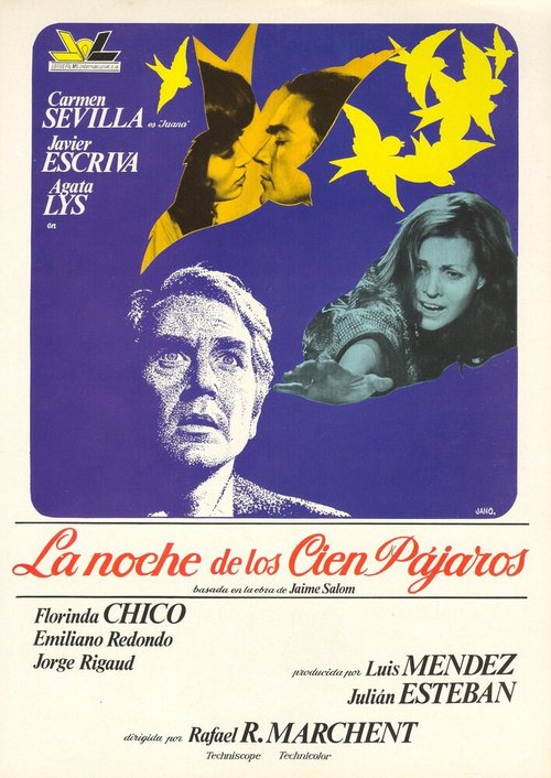 Обложка (Постер) Ночь сотен птиц / La noche de los cien pájaros (1976) SATRip