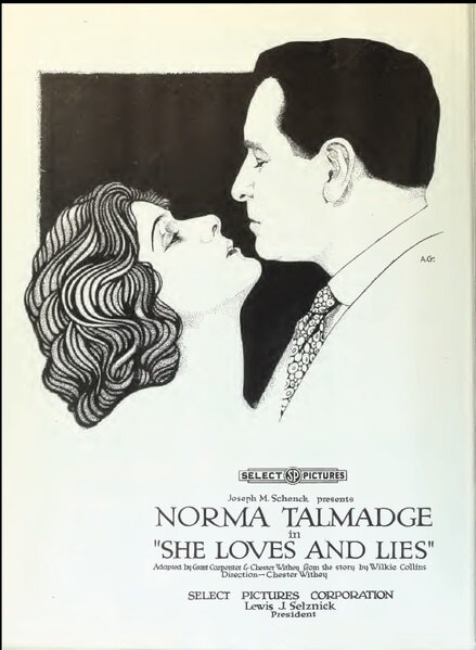Обложка (Постер) Она любит и лжёт / She Loves and Lies (1920) SATRip