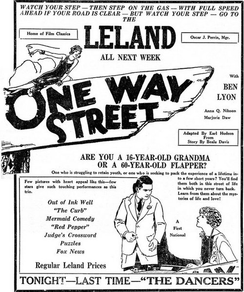 Обложка (Постер) One Way Street (1925) SATRip