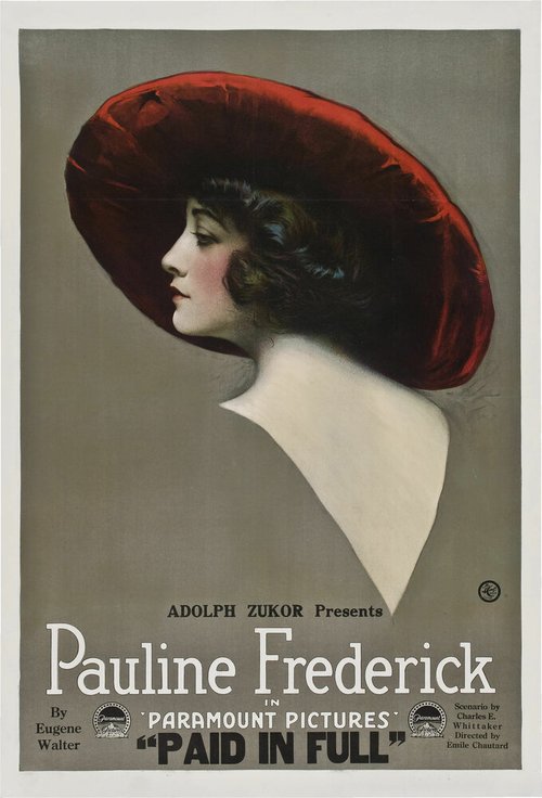 Обложка (Постер) Paid in Full (1919) 