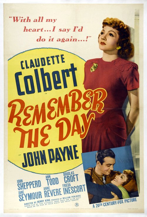 Обложка (Постер) Памятный день / Remember the Day (1941) SATRip Обложка (Постер) Памятный день / Remember the Day (1941) SATRip