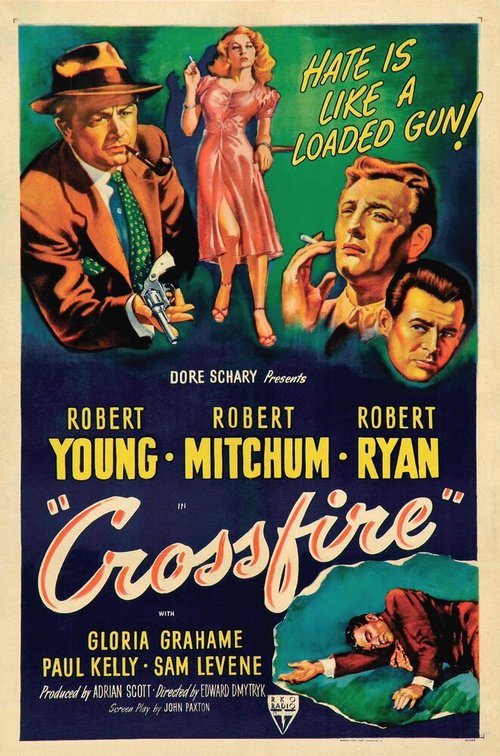 Обложка (Постер) Перекрестный огонь / Crossfire (1947) SATRip