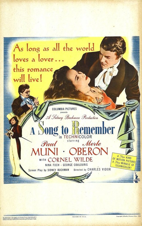 Обложка (Постер) Песня на память / A Song to Remember (1945) SATRip Обложка (Постер) Песня на память / A Song to Remember (1945) SATRip