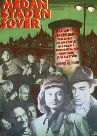 Обложка (Постер) Пока город спит / Medan staden sover (1950) SATRip