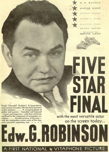 Обложка (Постер) Пять последних звезд / Five Star Final (1931) SATRip