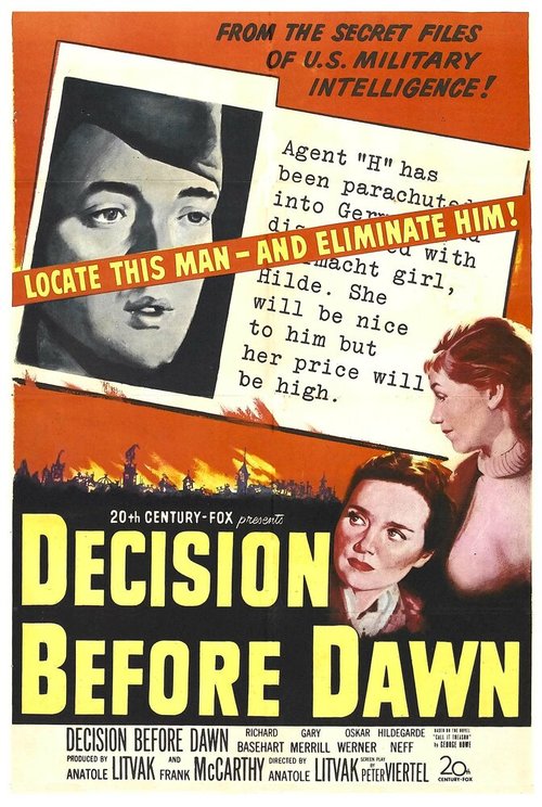Обложка (Постер) Решение перед рассветом / Decision Before Dawn (1951) SATRip Обложка (Постер) Решение перед рассветом / Decision Before Dawn (1951) SATRip