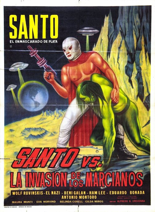Обложка (Постер) Санто против вторжения марсиан / Santo el Enmascarado de Plata vs «La invasión de los marcianos» (1967) SATRip Обложка (Постер) Санто против вторжения марсиан / Santo el Enmascarado de Plata vs «La invasión de los marcianos» (1967) SATRip