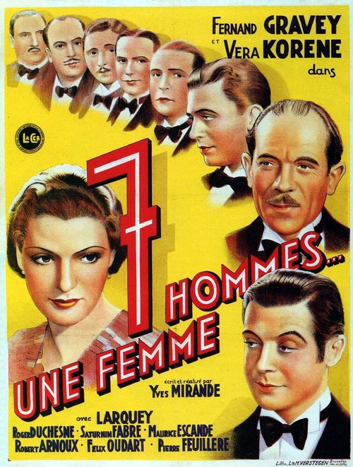 Обложка (Постер) Sept hommes, une femme (1936) SATRip