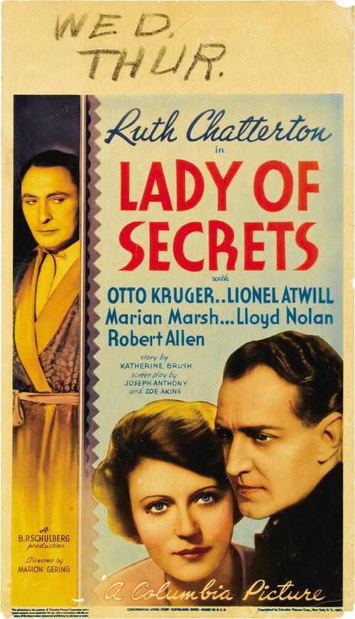 Обложка (Постер) Тайна леди / Lady of Secrets (1936) SATRip