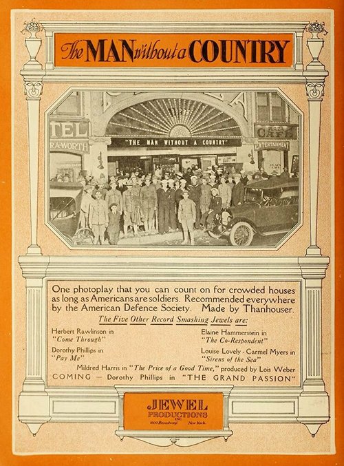 Обложка (Постер) The Man Without a Country (1917) SATRip