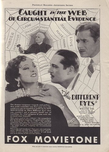 Обложка (Постер) Thru Different Eyes (1929) SATRip