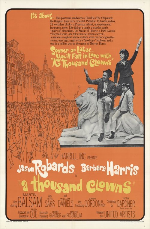 Обложка (Постер) Тысяча клоунов / A Thousand Clowns (1965) SATRip