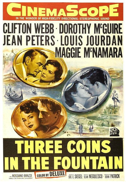 Обложка (Постер) Три монеты в фонтане / Three Coins in the Fountain (1954) SATRip Обложка (Постер) Три монеты в фонтане / Three Coins in the Fountain (1954) SATRip