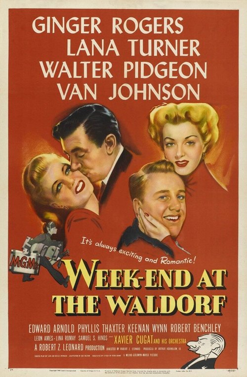 Обложка (Постер) Уикэнд в отеле Уолдорф / Week-End at the Waldorf (1945) SATRip Обложка (Постер) Уикэнд в отеле Уолдорф / Week-End at the Waldorf (1945) SATRip