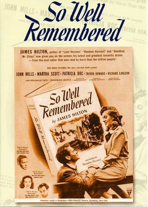 Обложка (Постер) В памяти навсегда / So Well Remembered (1947) SATRip Обложка (Постер) В памяти навсегда / So Well Remembered (1947) SATRip
