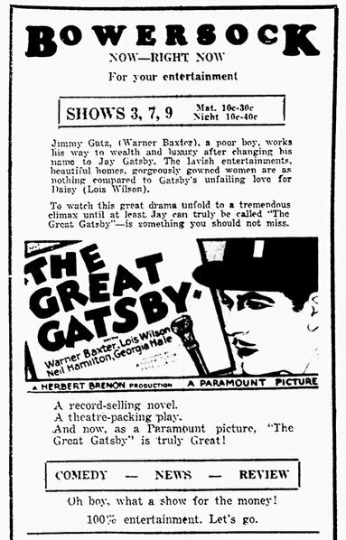 Обложка (Постер) Великий Гэтсби / The Great Gatsby (1926) SATRip